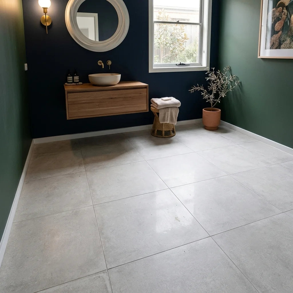 BT433 EARTH WHITE 600X600 MATT — powder room