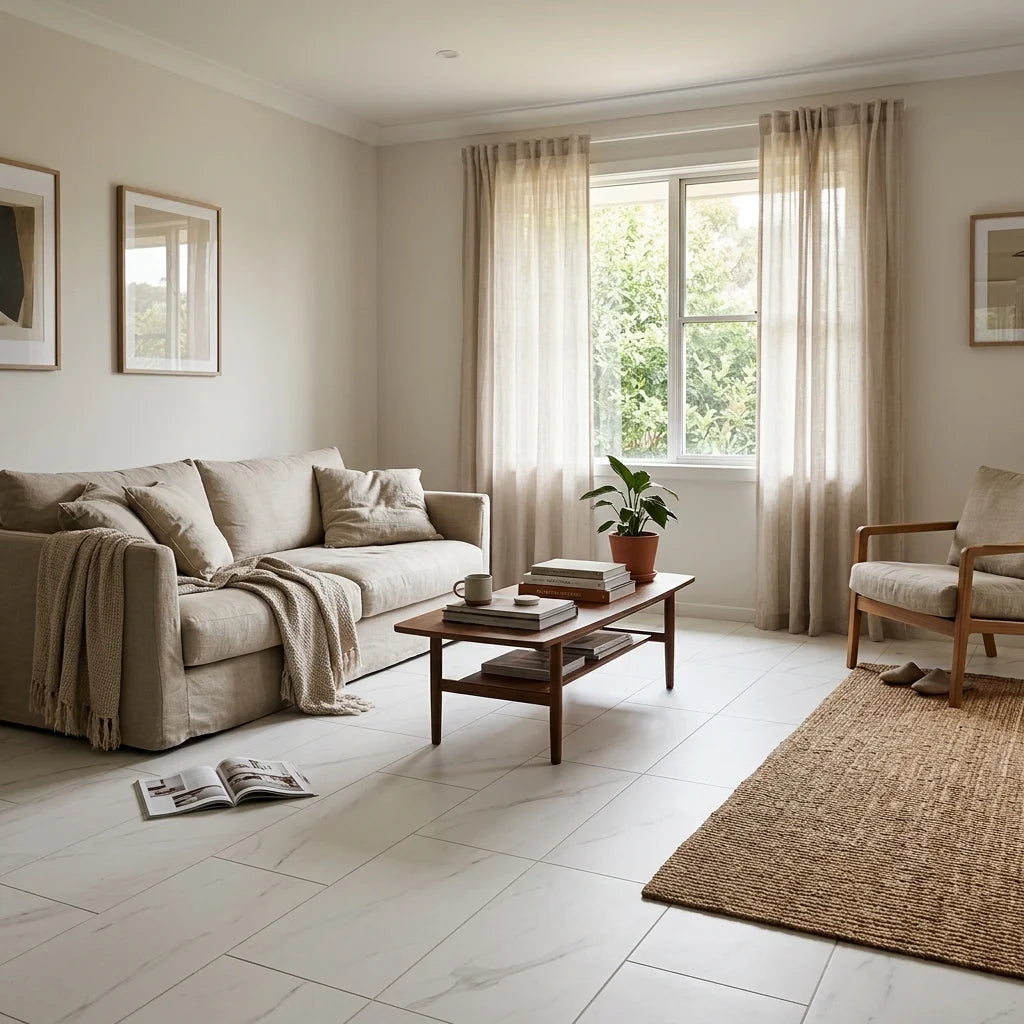 BT440-3 EARTH CARRARRA MATT 300X600 MATT — living room