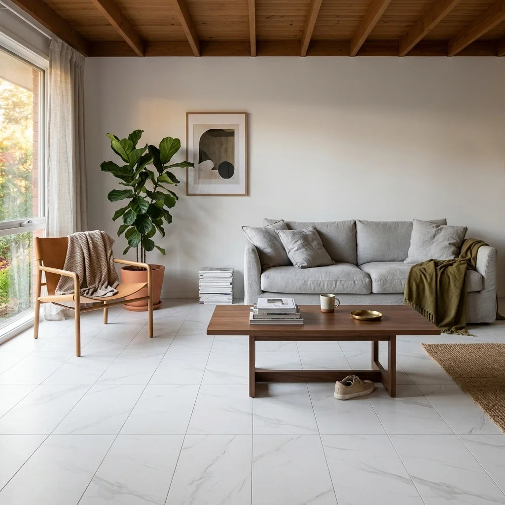 BT440 EARTH CARRARRA MATT 600X600 MATT — living room