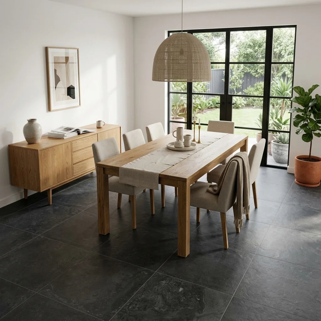 BT542 TRAVERTINE DARK 600X600 MATT — dining room