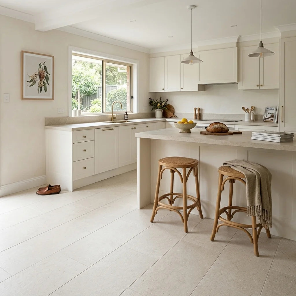 BT547-3 NORA WHITE 300X600 MATT — open-plan kitchen