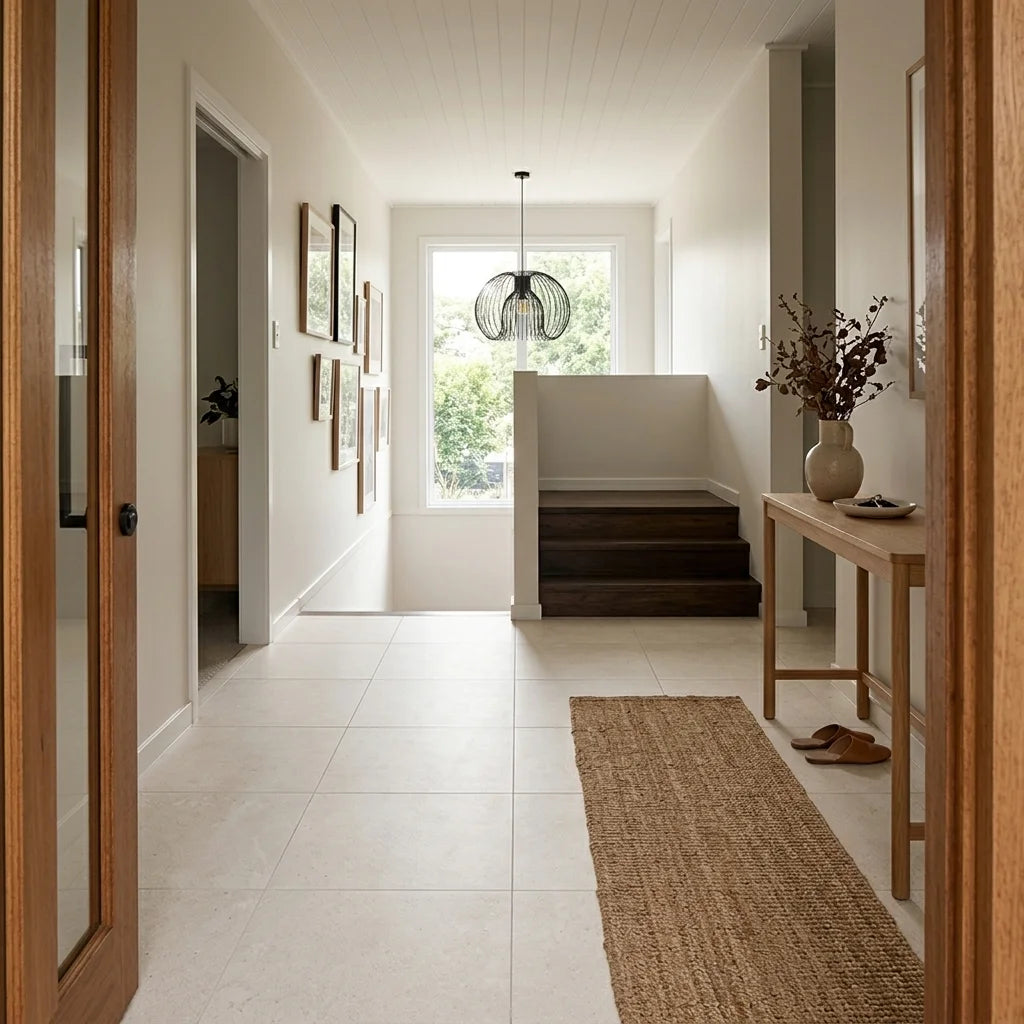 BT547 NORA WHITE 600X600 MATT — stair landing