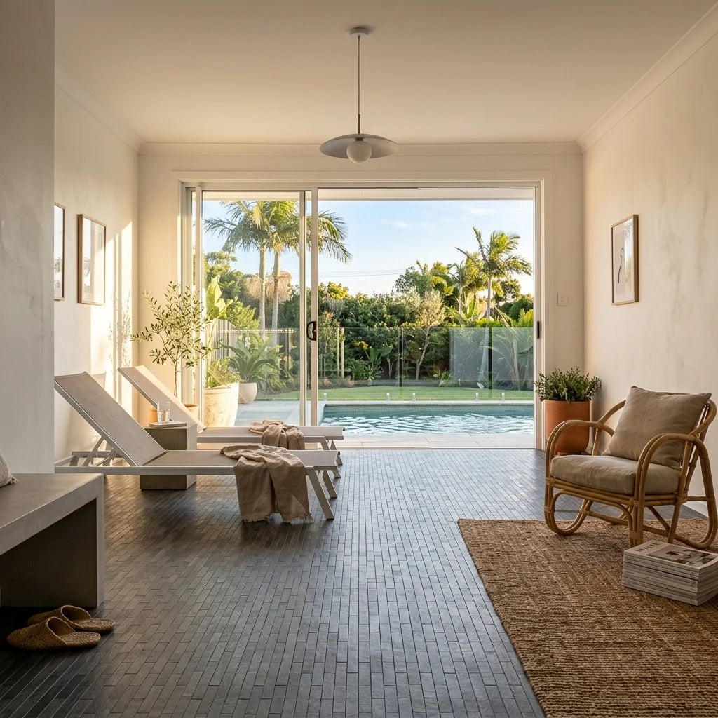 BT552 FIREWOOD GREY 1200X20 MATT — poolside terrace