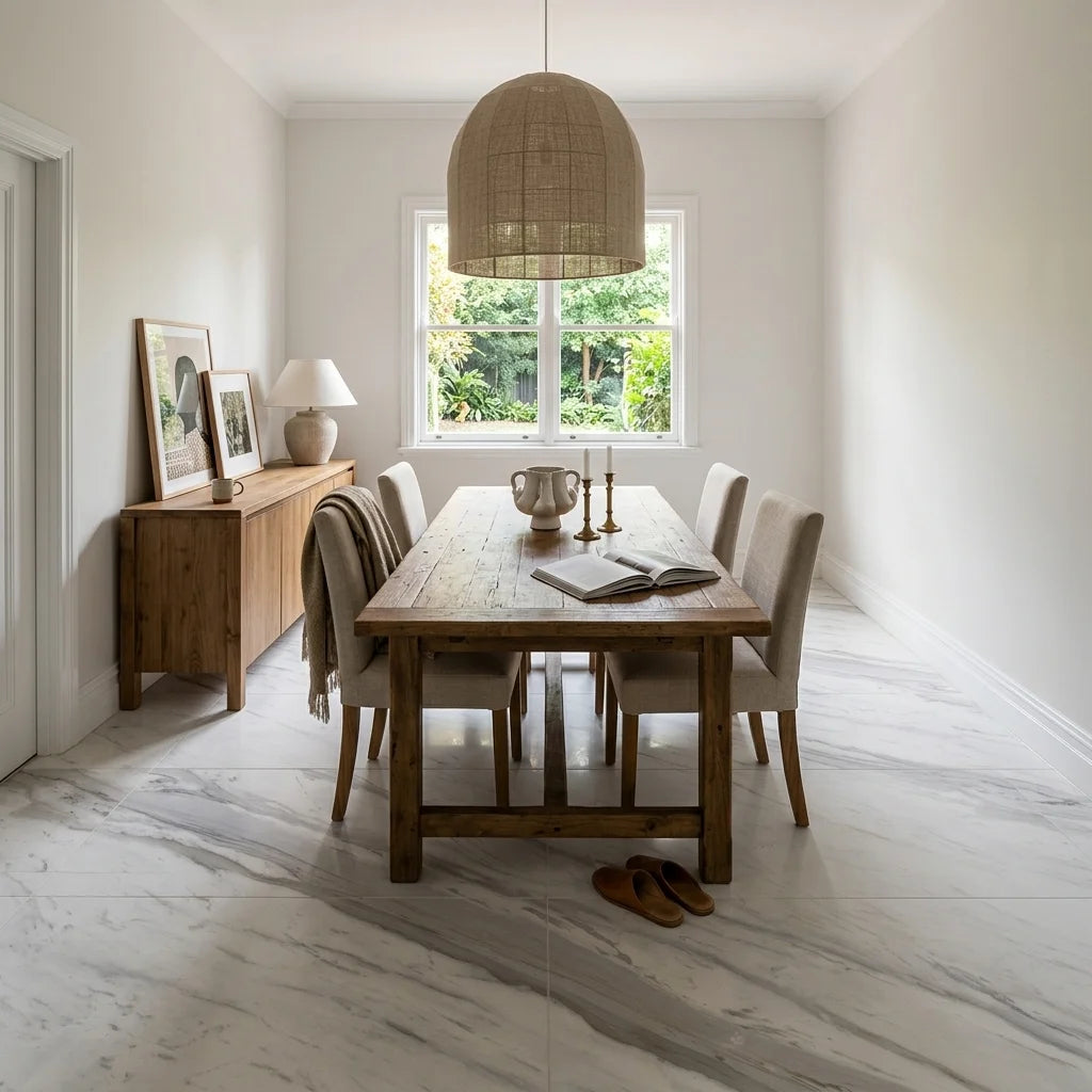 BT555 MYSTERY WHITE 1200X600 POLISHED — dining room