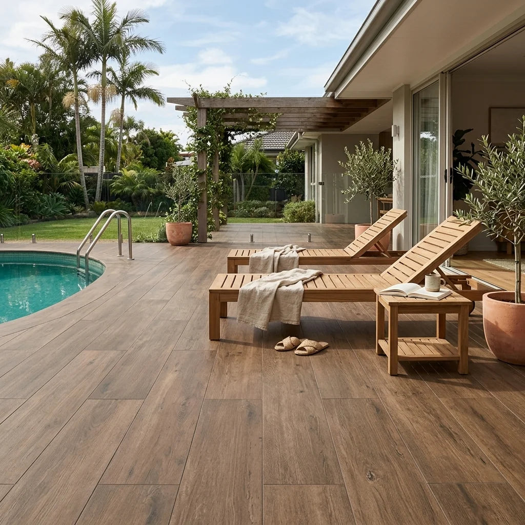 BT564 FOREST MOCHA 1200X200 MATT — poolside terrace