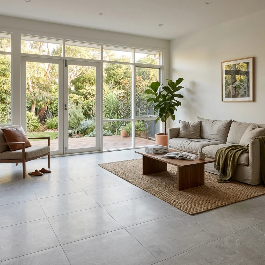 BT575 STONE POLISH L GREY 600x600 POLISHED — living room