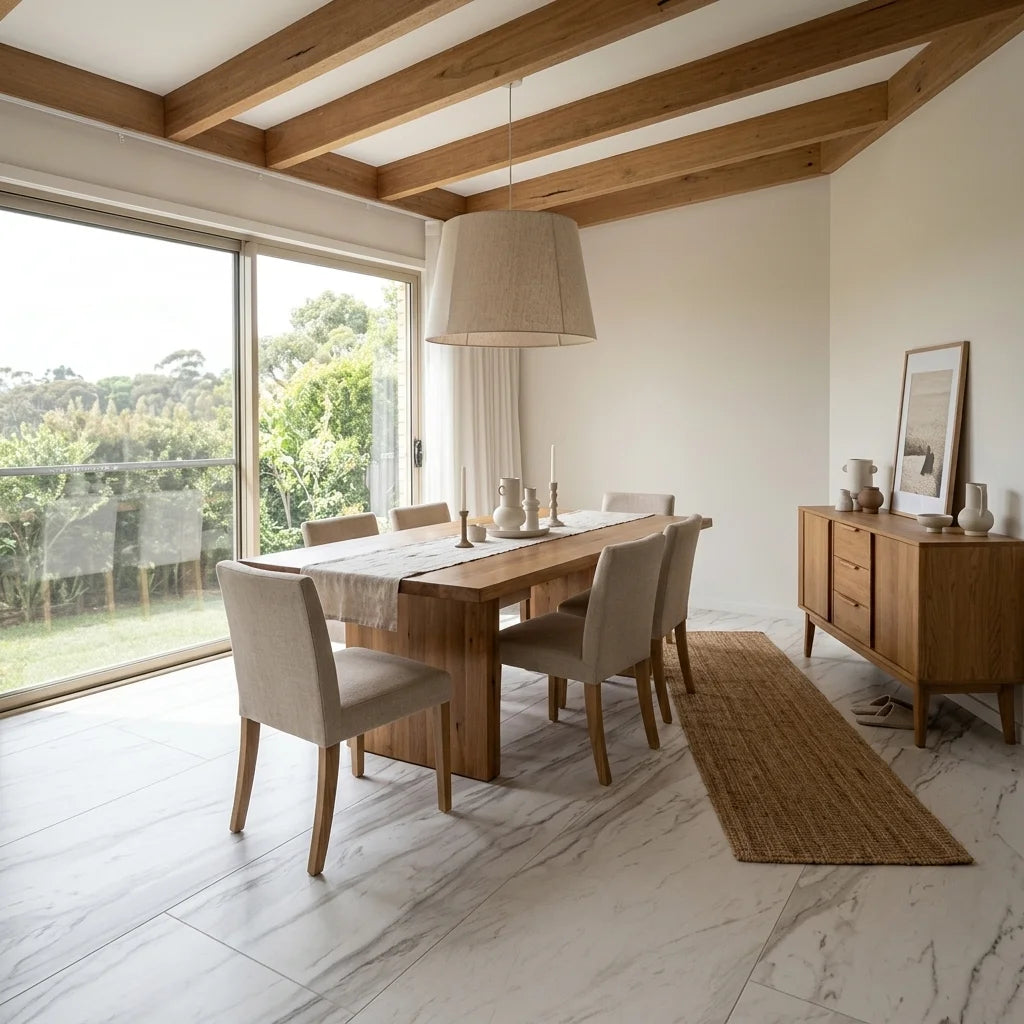 BT583 MYSTERY WHITE 1200X600 SATIN — dining room