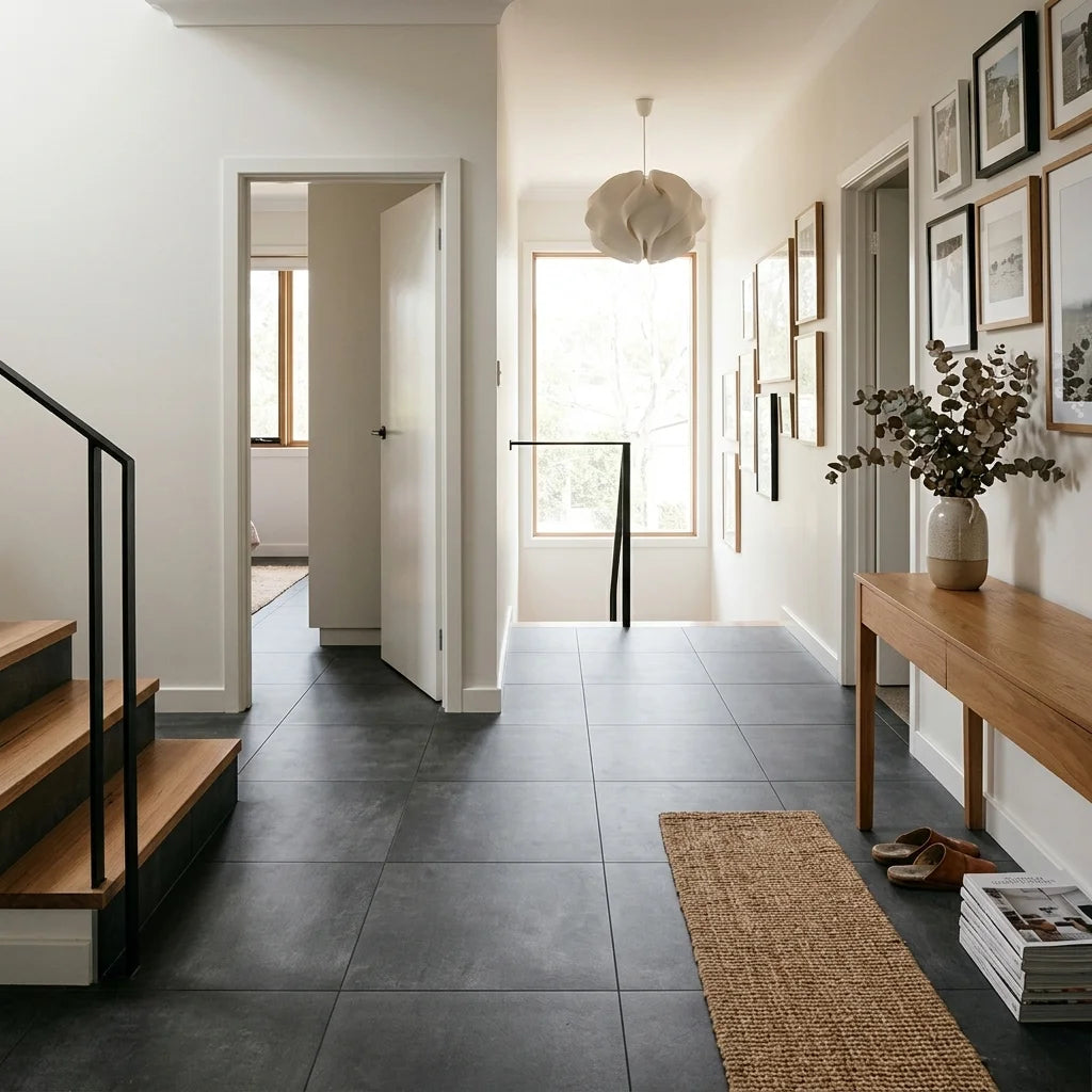BT618 BETA BLACK 600X600 MATT — stair landing