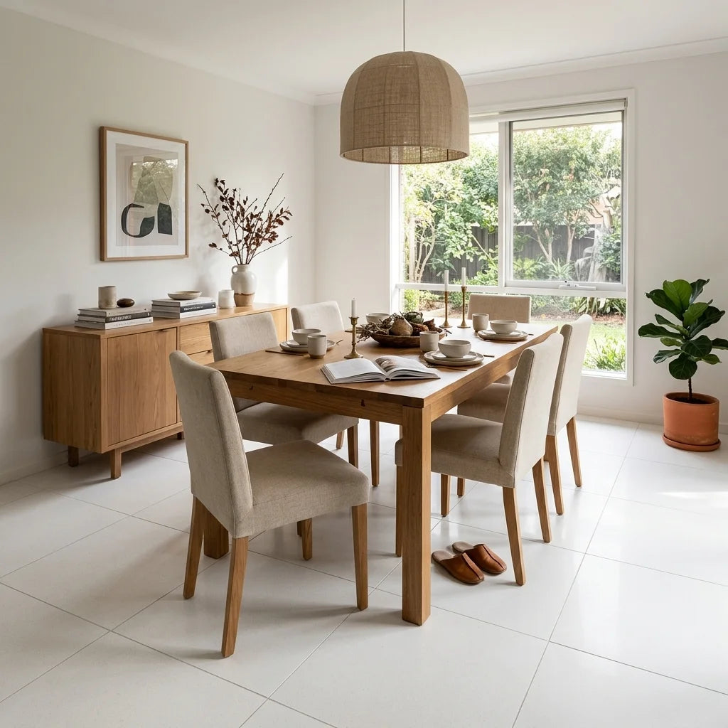 BT645 WHITE SQUARE POLISHED — dining room