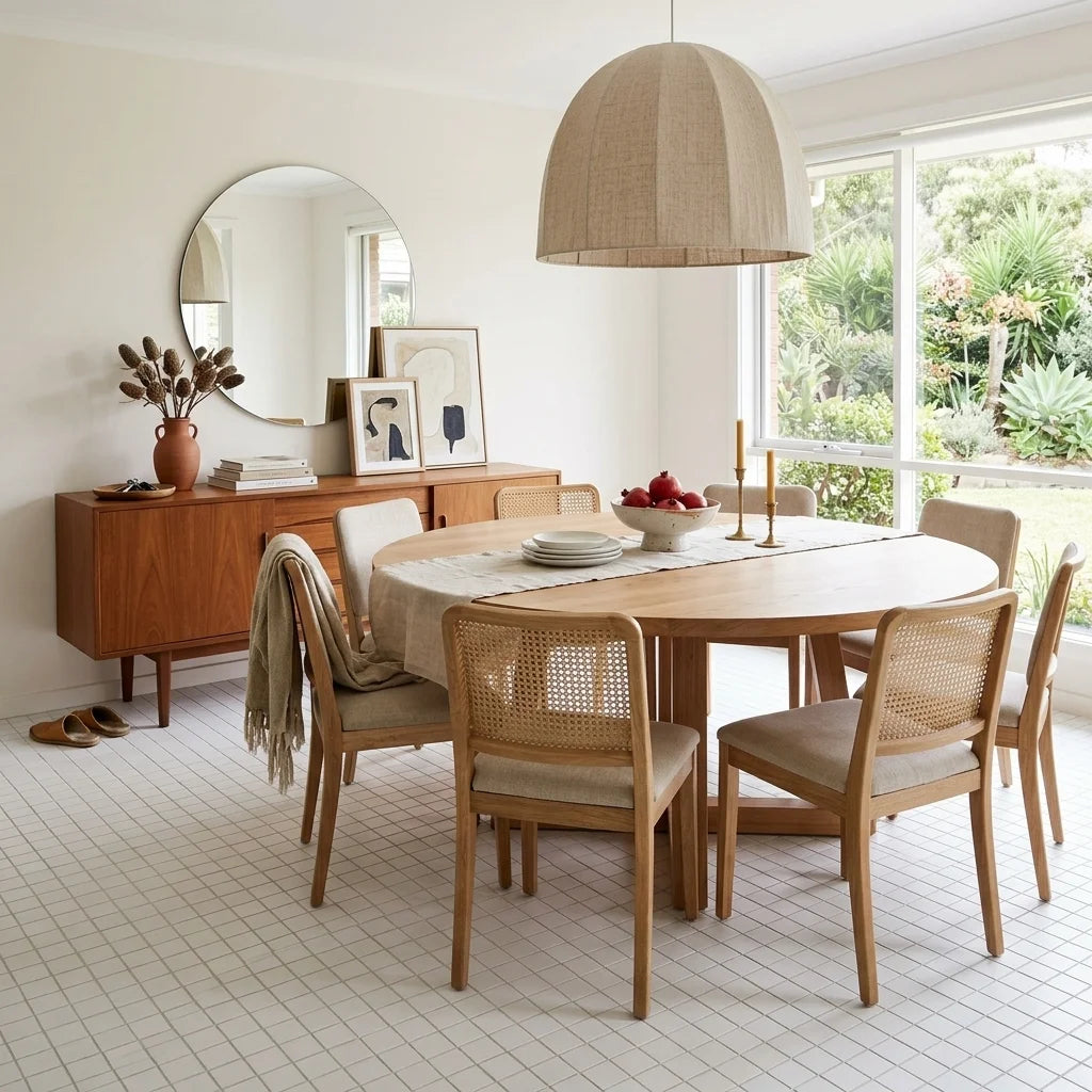 BT646 WHITE Square SATIN — dining room