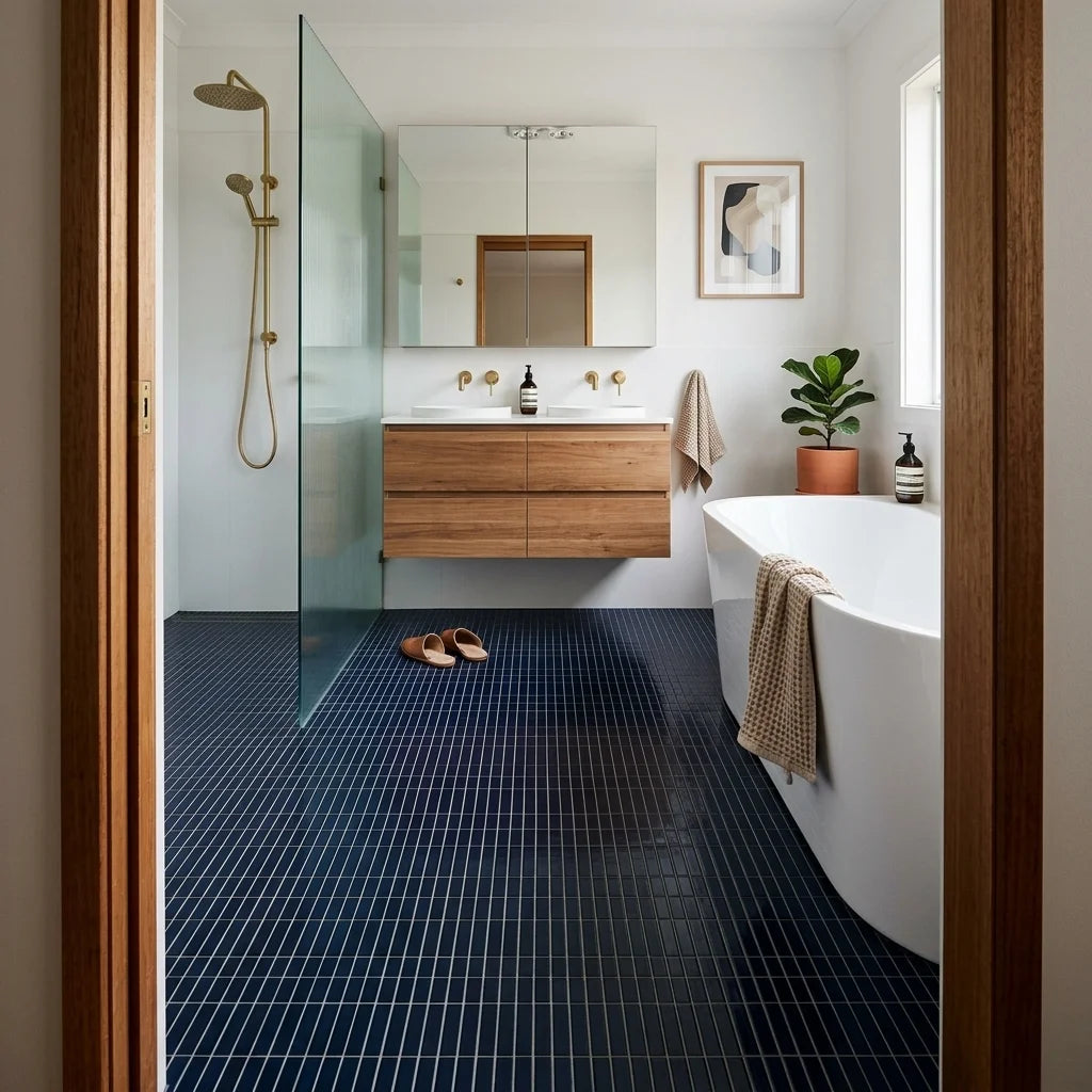 BT658 CLARA NAVY GLOSS — ensuite bathroom