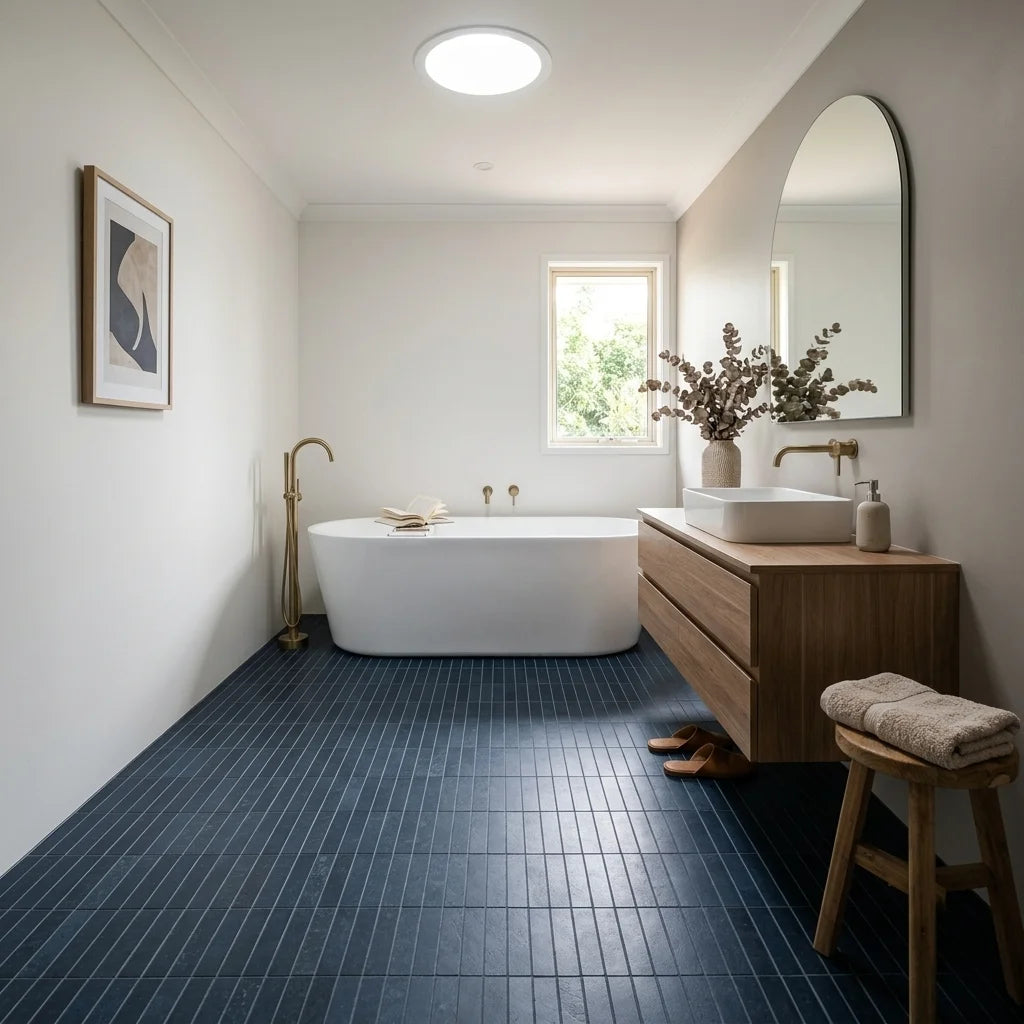 BT659 CLARA NAVY MATT — main bathroom
