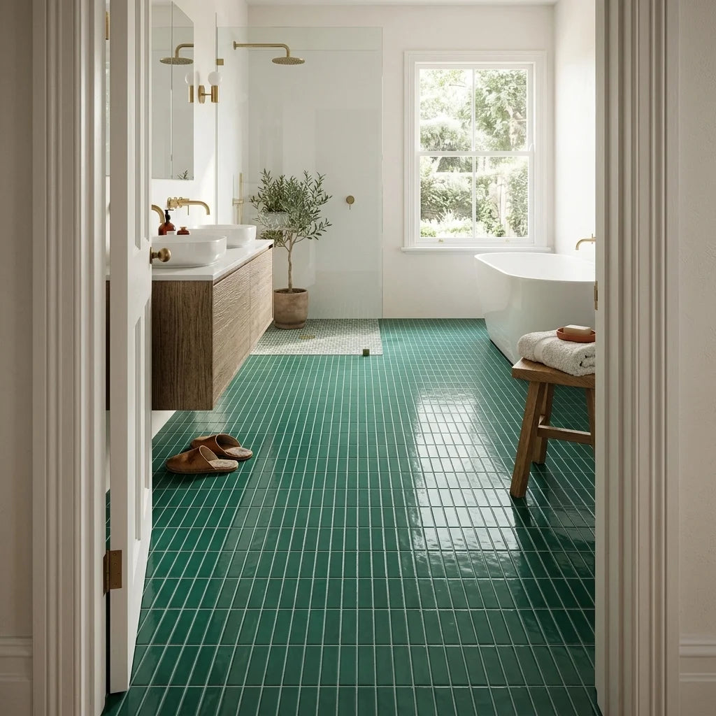 BT662 CLARA GREEN GLOSS — ensuite bathroom