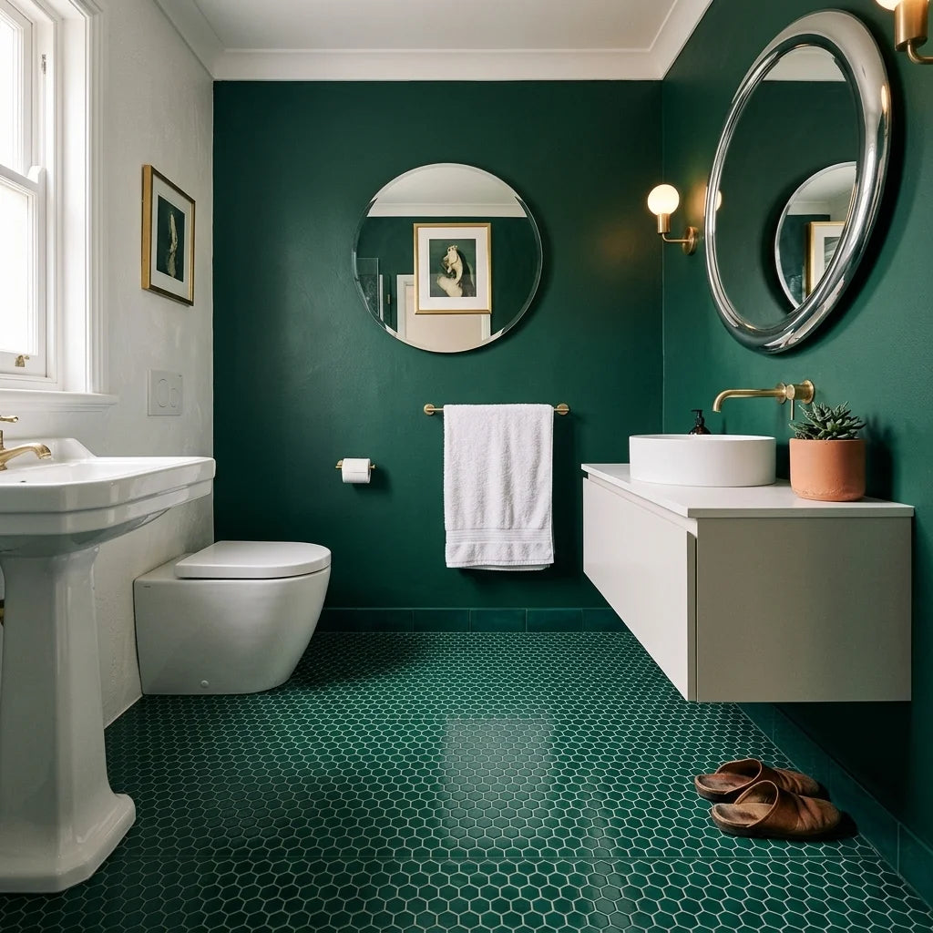 BT662 CLARA GREEN GLOSS — powder room