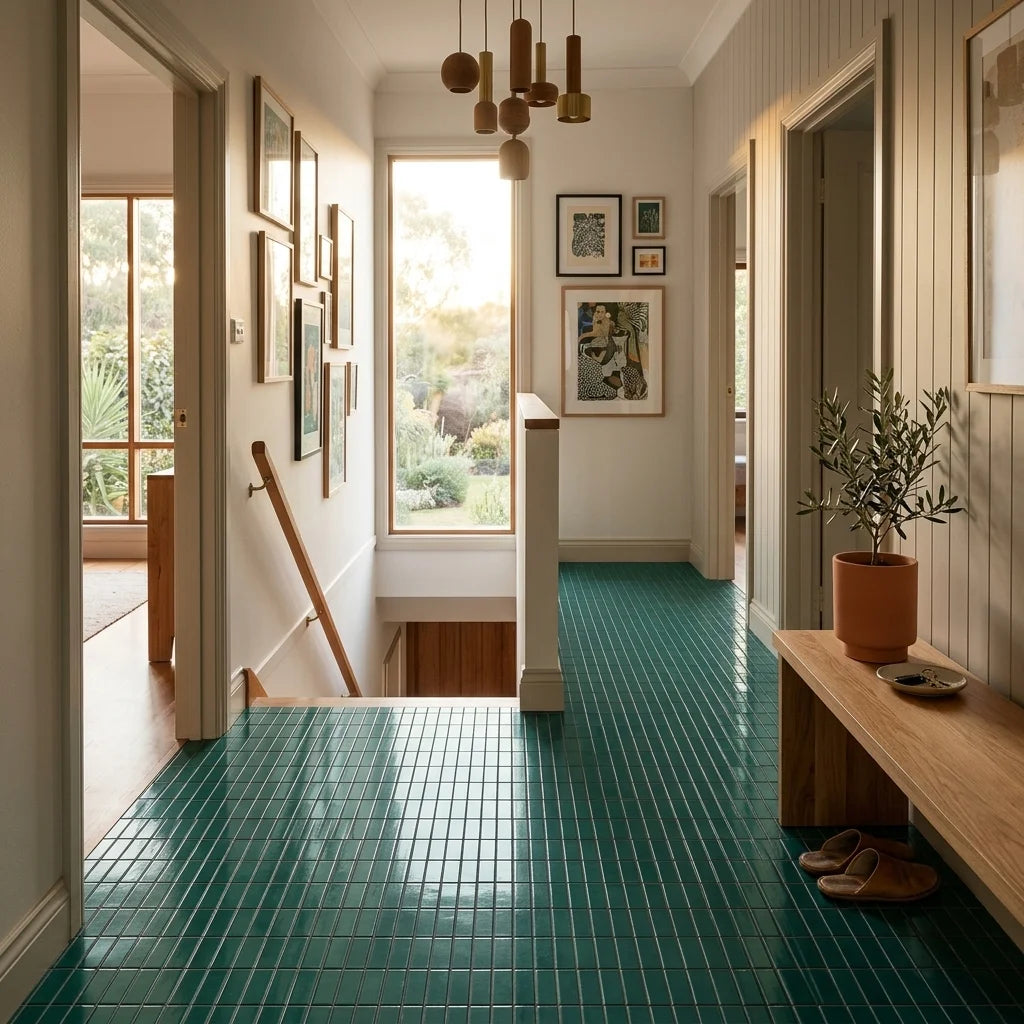 BT662 CLARA GREEN GLOSS — stair landing
