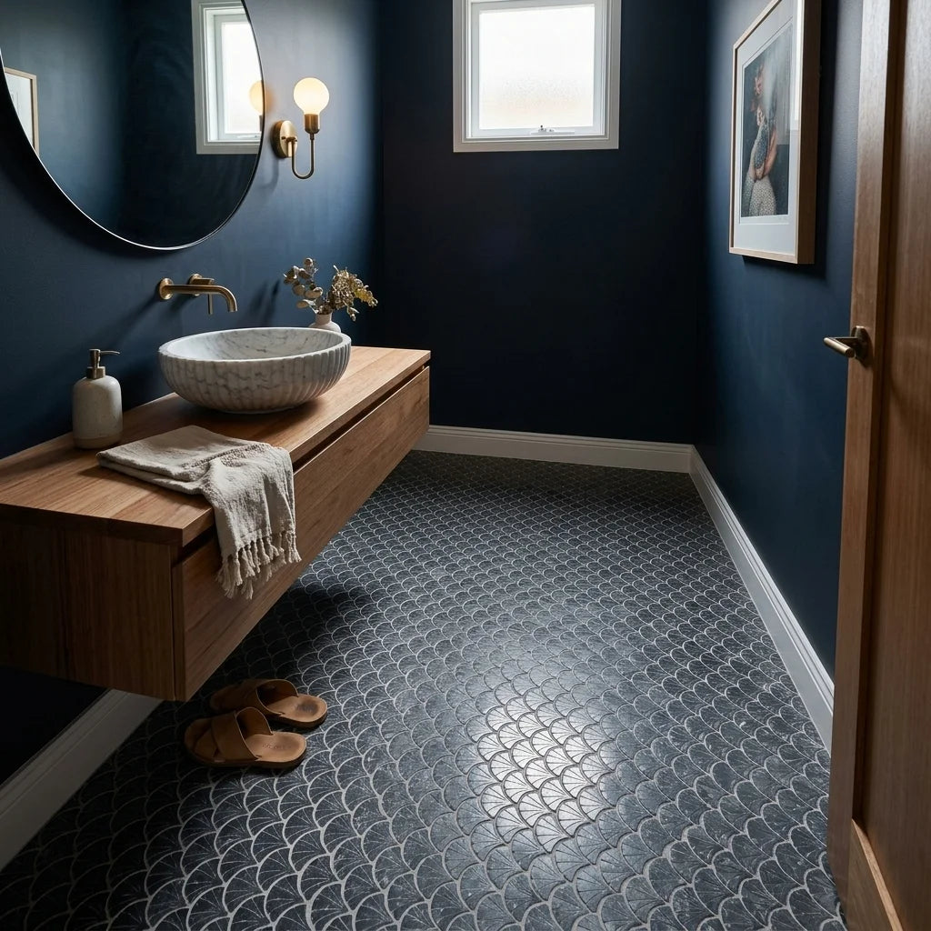 BT666 CLARA DARK GREY GLOSS — powder room