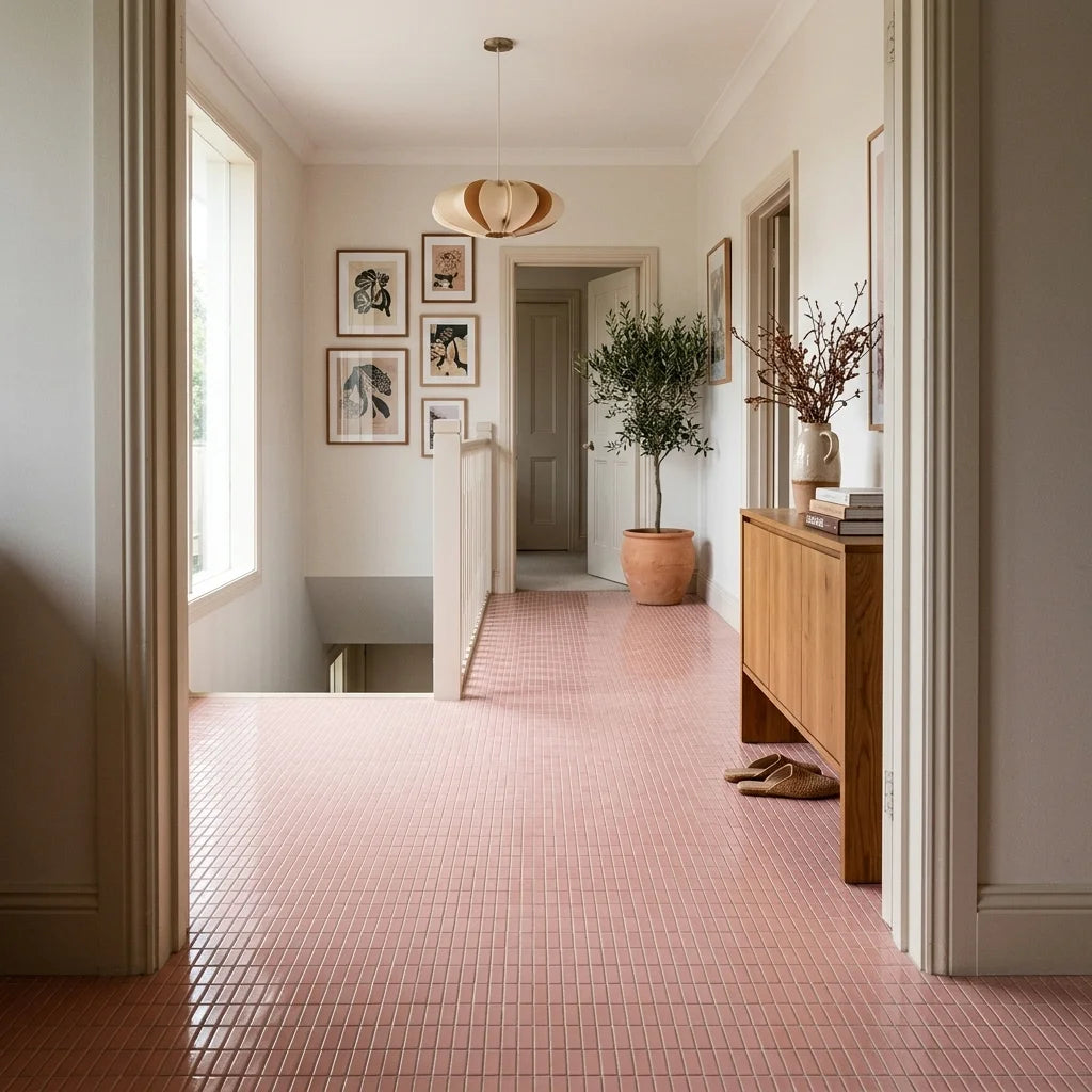 BT679 CLARA PINK MATT — stair landing