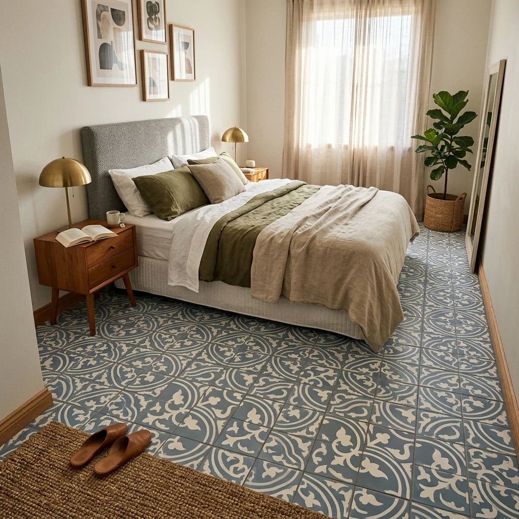 BT697 ASTER SKY BLUE 200X200 MATT — bedroom