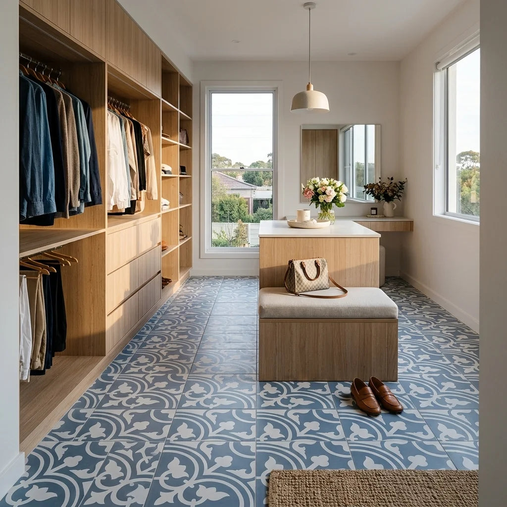 BT697 ASTER SKY BLUE 200X200 MATT — walk-in robe