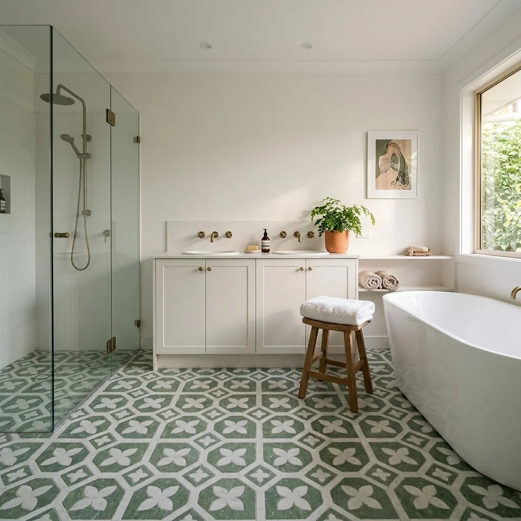 BT700 ASTER LOTUS GREEN 200X200 MATT — ensuite bathroom