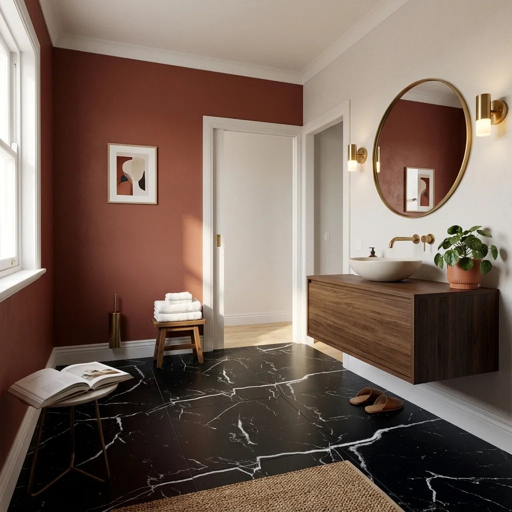 BT734 CLASSY BLACK 600X600 POLISHED — powder room