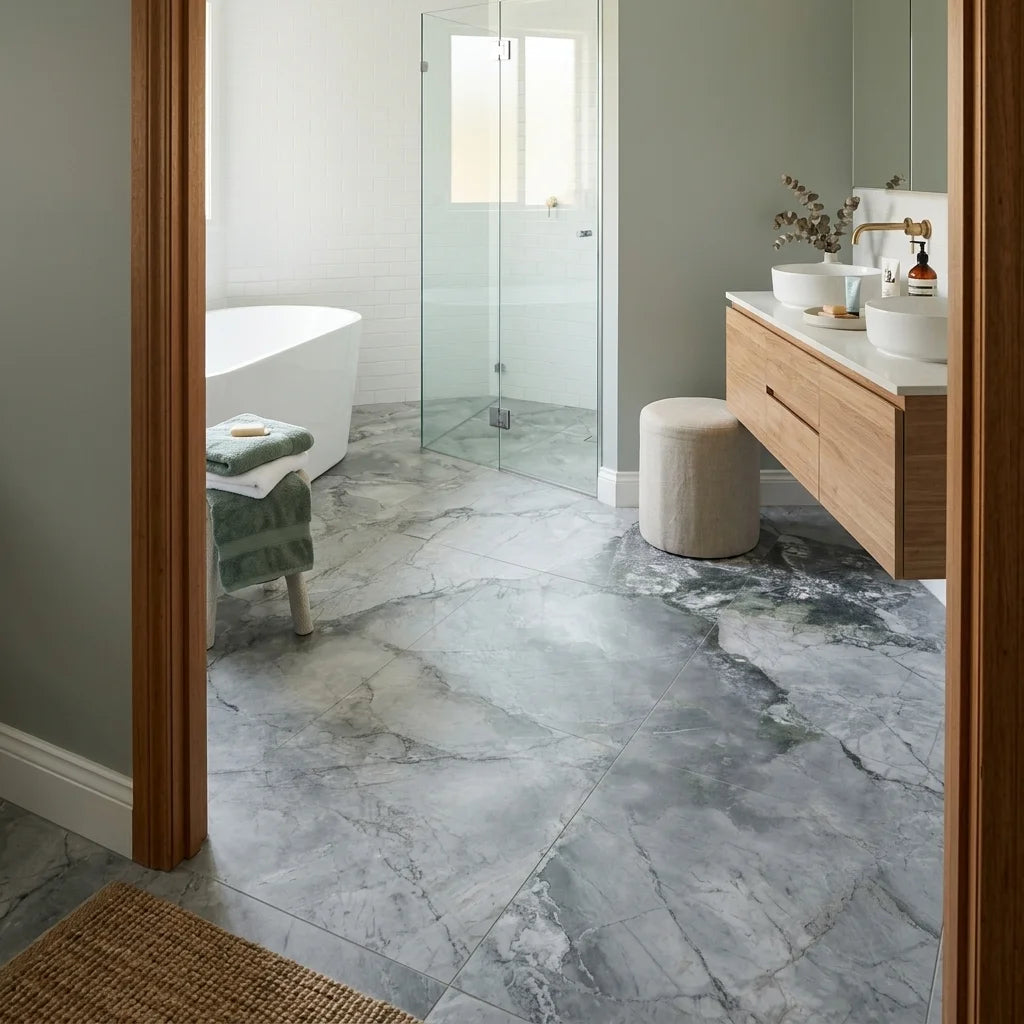 BT765 OCEAN GREY 600X600 POLISHED — ensuite bathroom