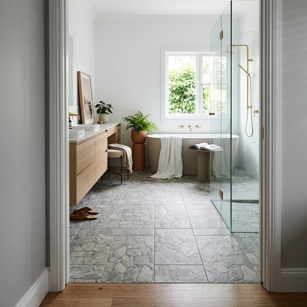 BT816 COBBLESTONE GREY 600X300 MATT — ensuite bathroom