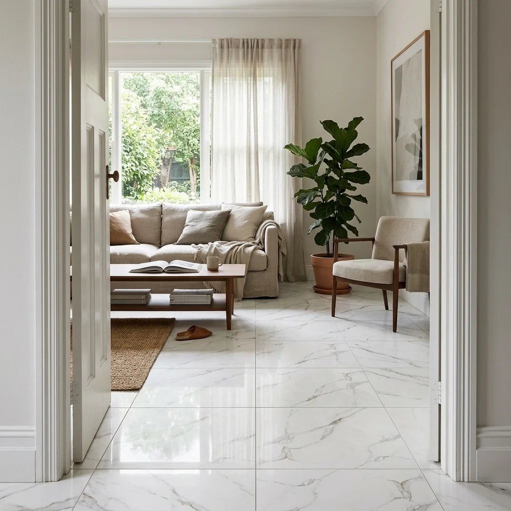 BT820 CALCUTTA MARBLE POLISH 600X600MM — living room