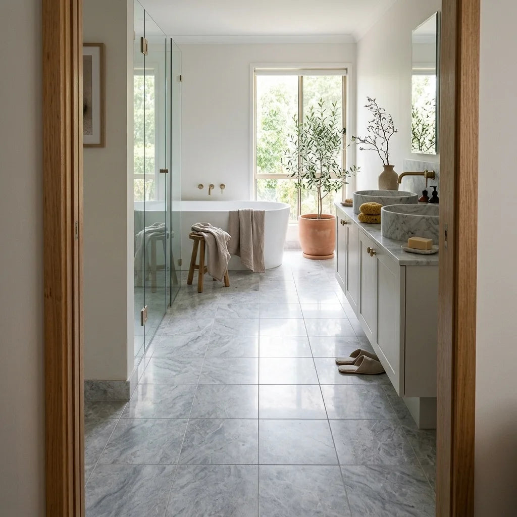 BT822 JUPITER GREY MARBLE POLISH 600X600MM — ensuite bathroom
