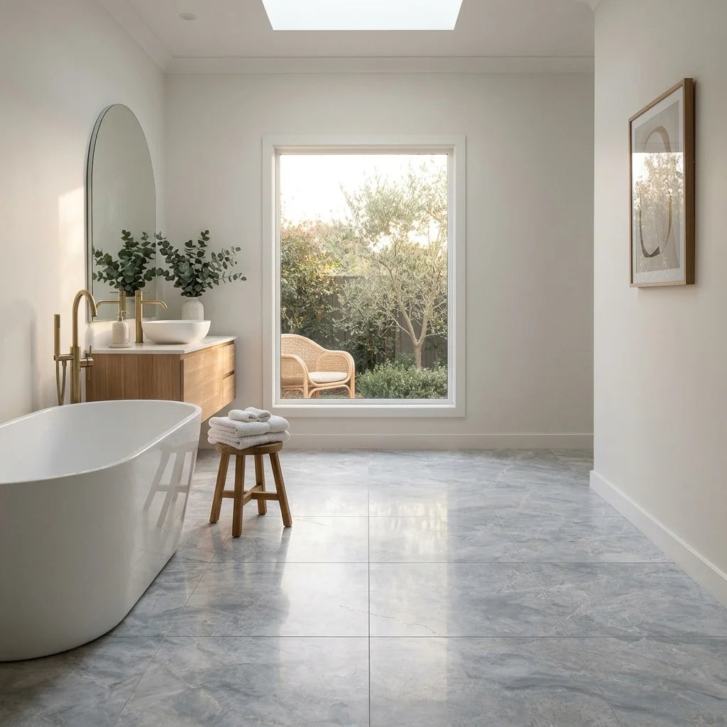 BT822 JUPITER GREY MARBLE POLISH 600X600MM — main bathroom