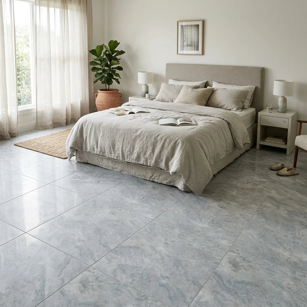BT823 JUPITER GREY MARBLE SATIN 600X600MM — bedroom