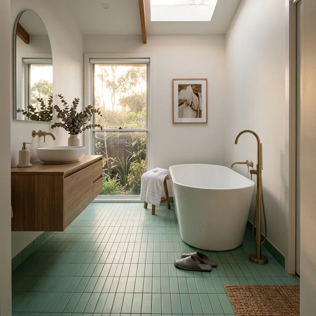 BT971 GREEN PANNEL 0.29X0.29 — main bathroom
