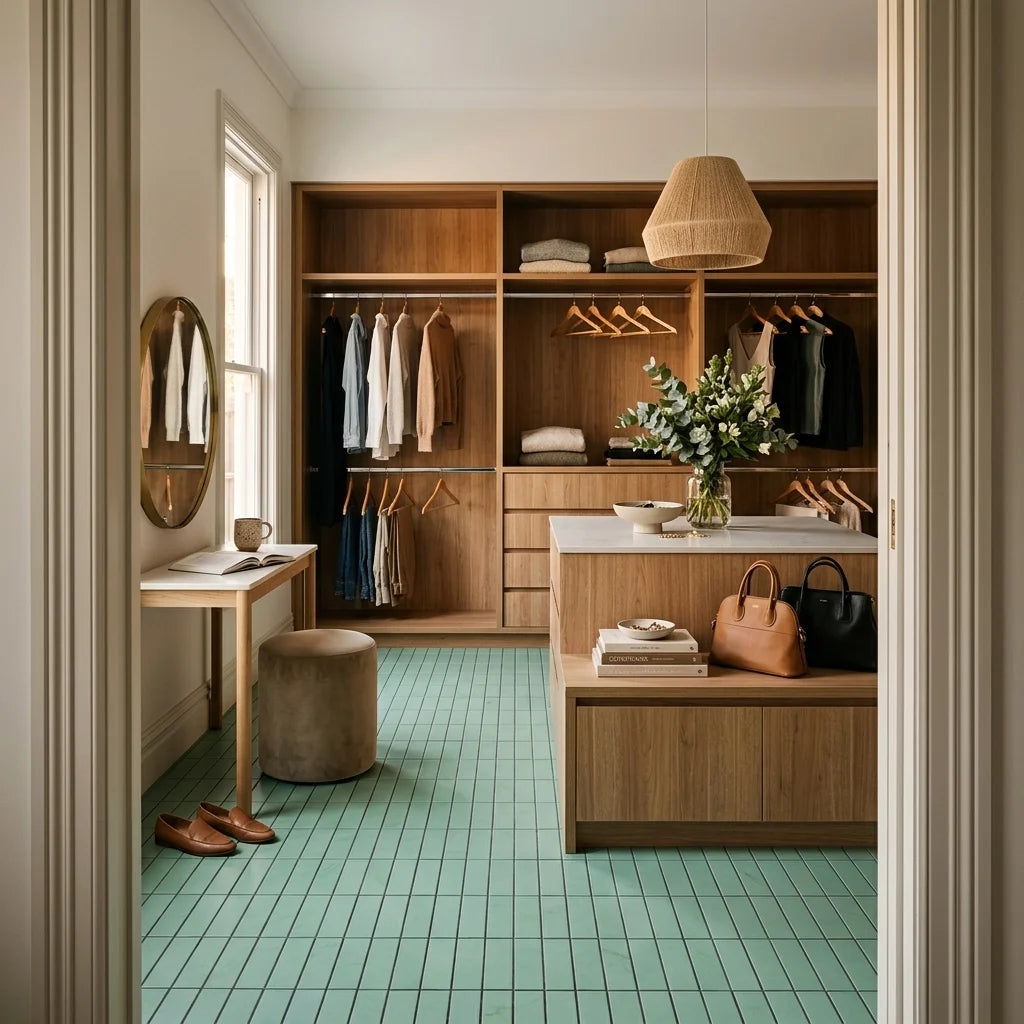 BT971 GREEN PANNEL 0.29X0.29 — walk-in robe