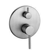 LUCID PIN Round Brushed Nickel Shower/Bath Mixer Diverter(color up)