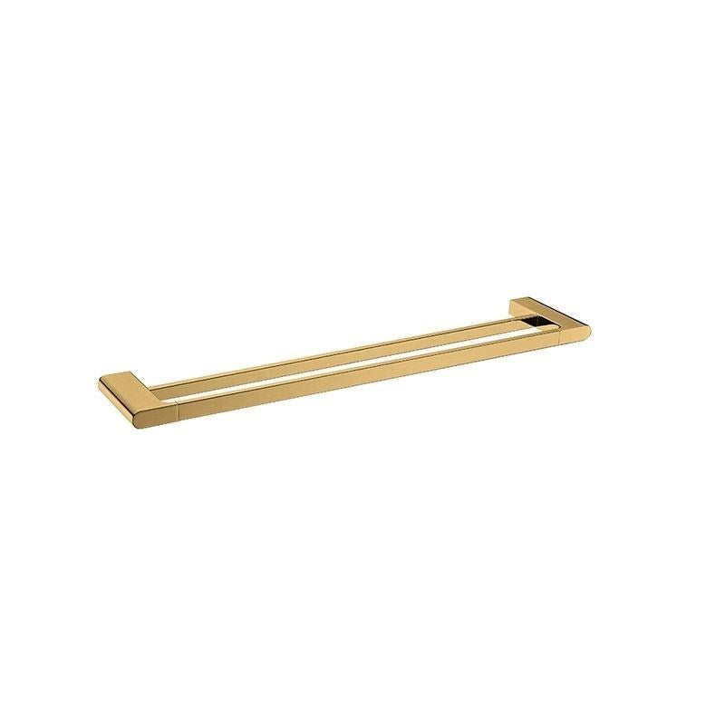 VOG Series Brushed Yellow Gold Double Towel Rail 600mm