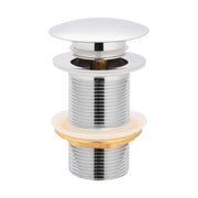 32/40mm Chrome Mushroom Solid Brass Basin Pop Up Waste NO Overflow
