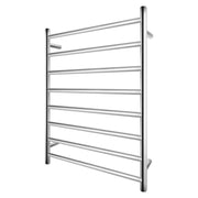Round Chrome Electric Heated Towel Rack 8 Bars