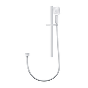 3 Functions Square Chrome Hand held Shower Set With Rail