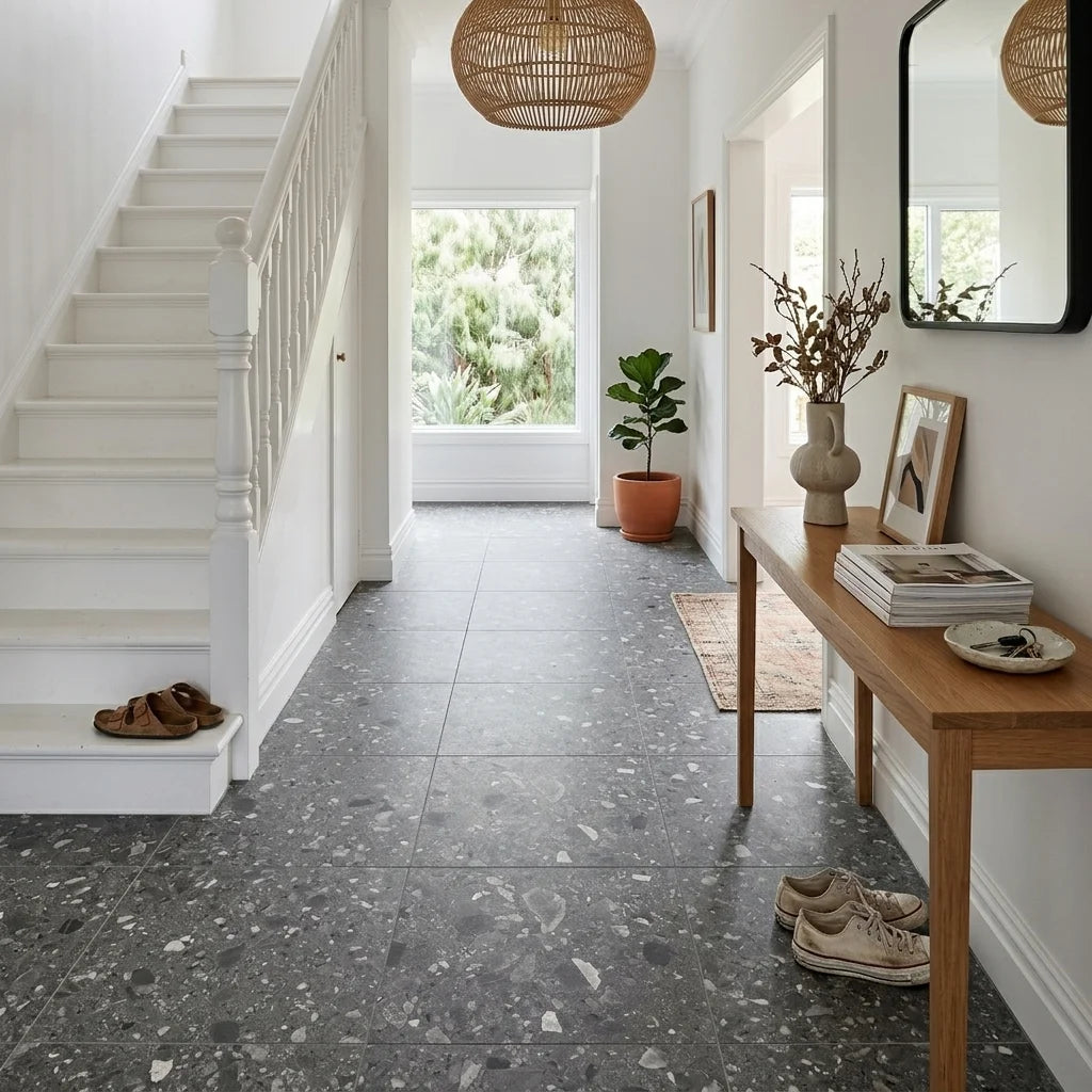 BT1131 BEACH DARK GREY 6X6 MATT — entryway / foyer