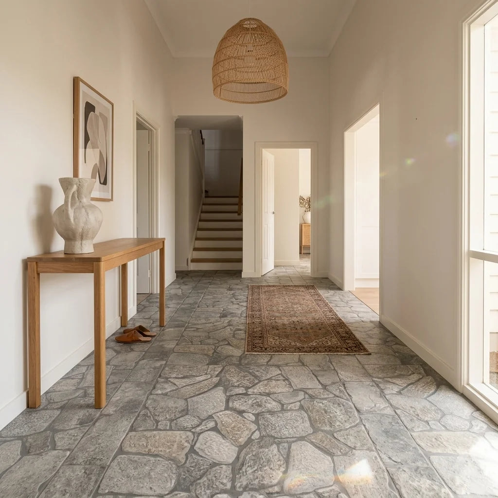 BT816 COBBLESTONE GREY 600X300 MATT — entryway / foyer