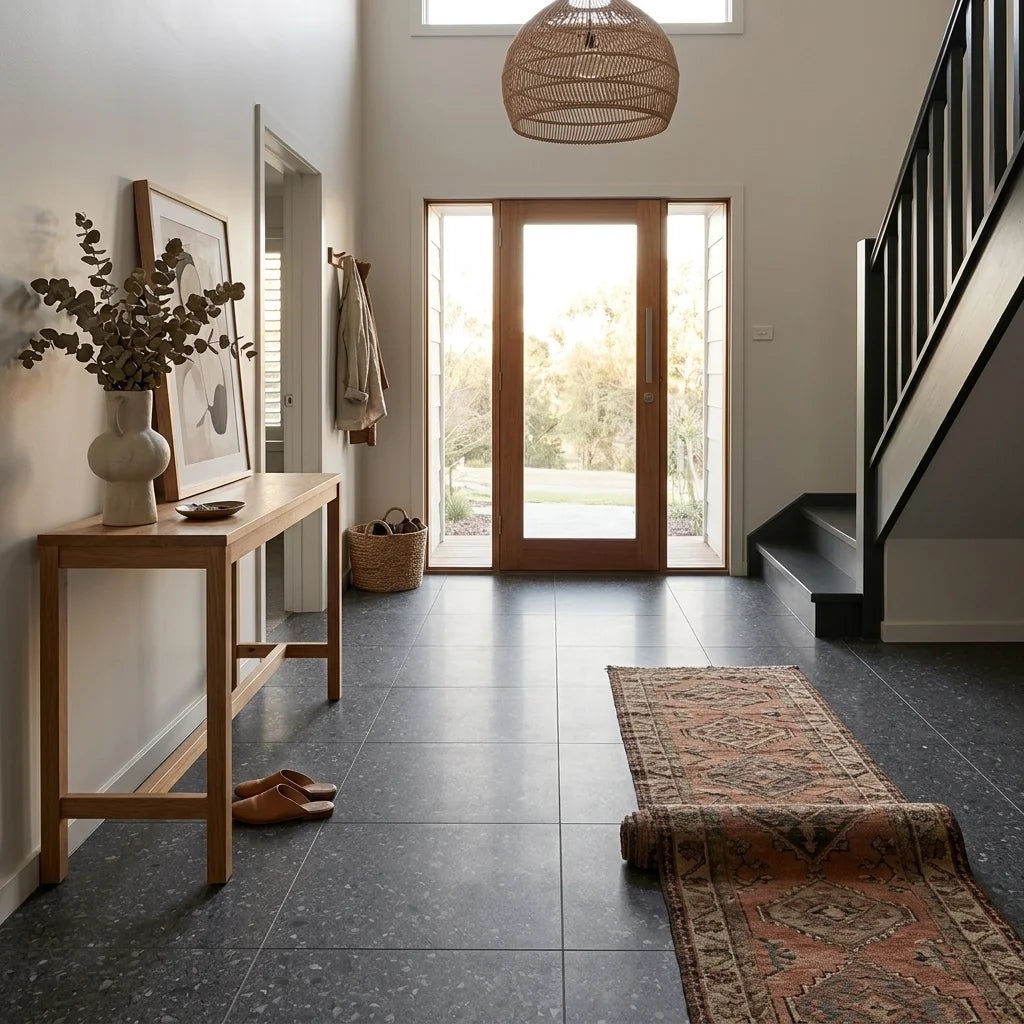 BT392 EXPOSED CHARCOAL 600X600 MATT — entryway / foyer