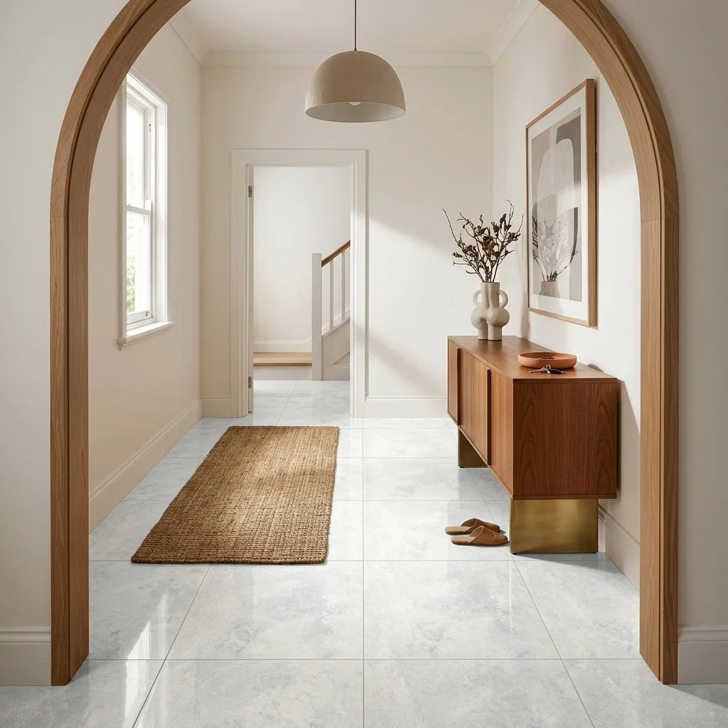 BT4032 PARADISE TUNDRA WHITE 600X600 POLISHED — entryway / foyer