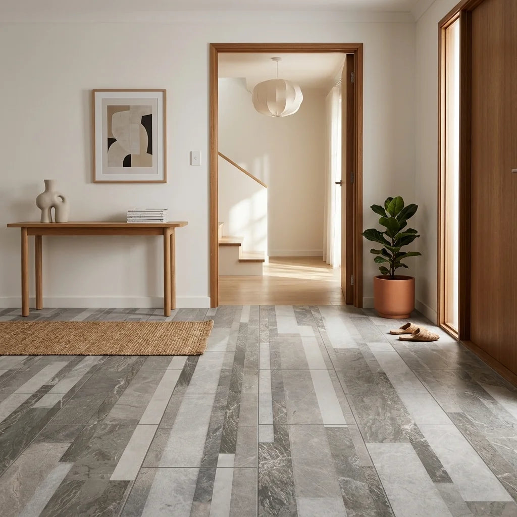 BT740 GREY STONE EFFECT 600X300 MATT — entryway / foyer