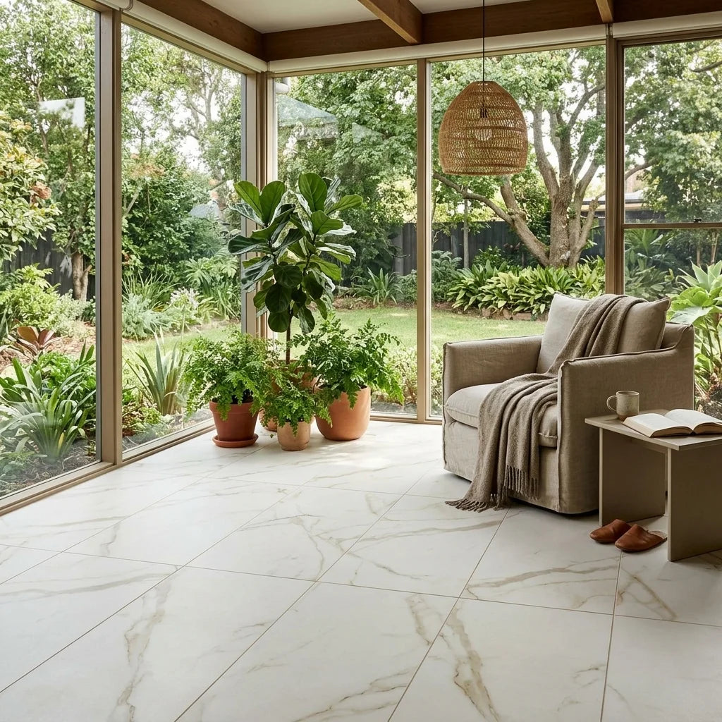 BN7047 CALCUTTA GOLD VEIN MATT 600X1200 — sunroom / garden room