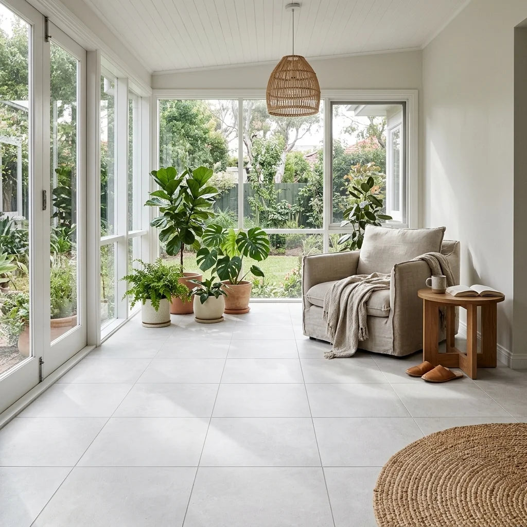 BT3372 ARTICO WHITE 600X600 LAPPATO — sunroom / garden room