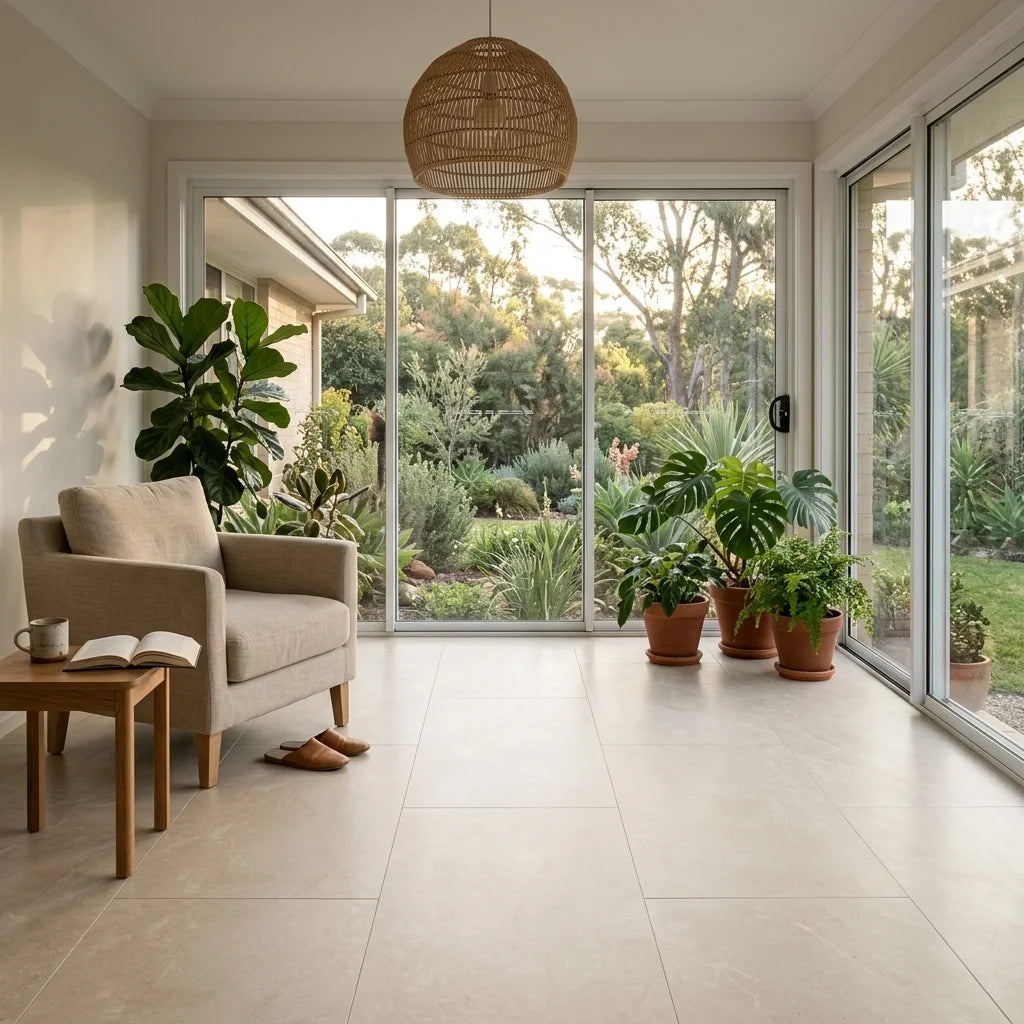 BHCV95 NINA BEIGE 1200X600 LAPATTO — sunroom / garden room