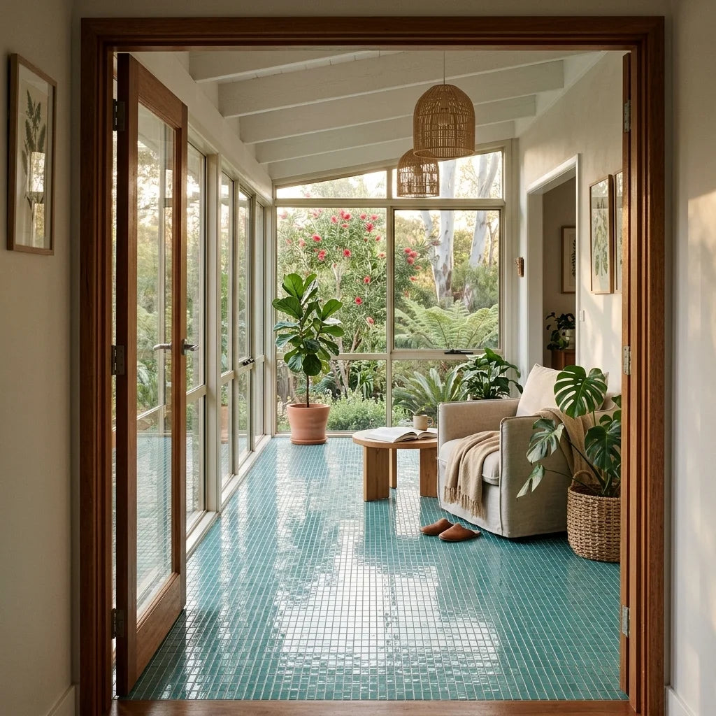 BT670 CLARA TEAL GLOSS — sunroom / garden room