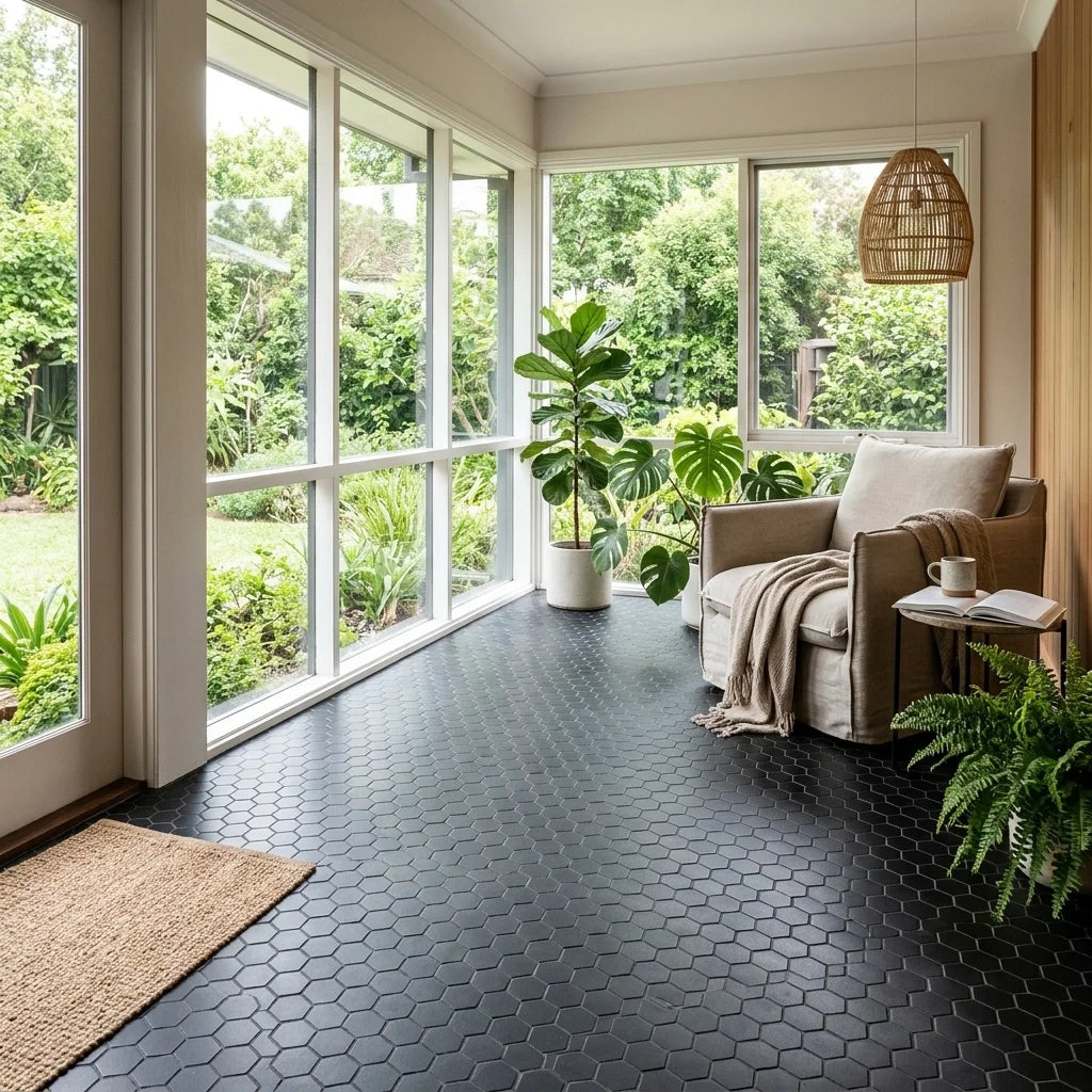 BT692 Richmond Black 200X200 MATT — sunroom / garden room