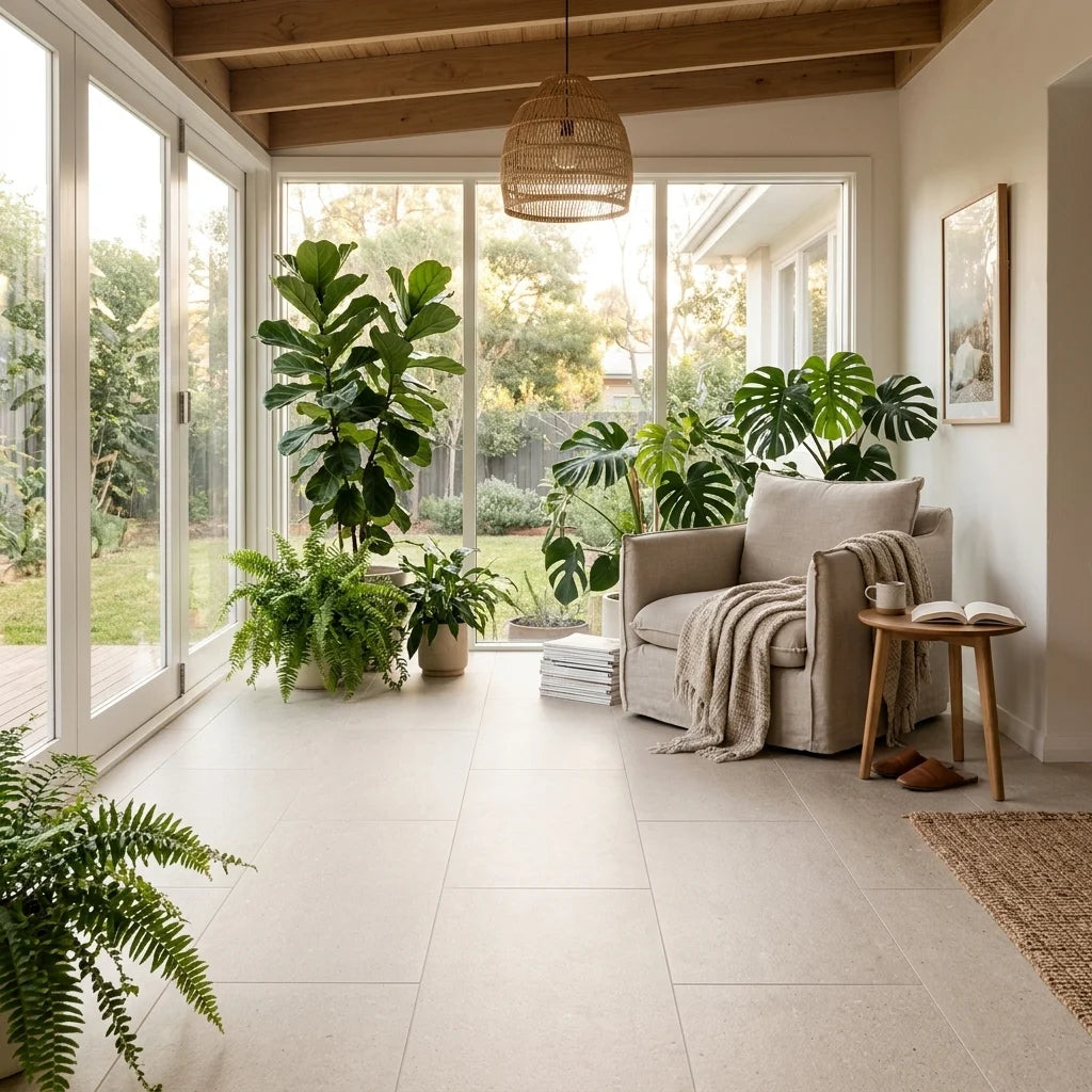 BHCV85 SPARKLE BEIGE 1200X600 MATT — sunroom / garden room