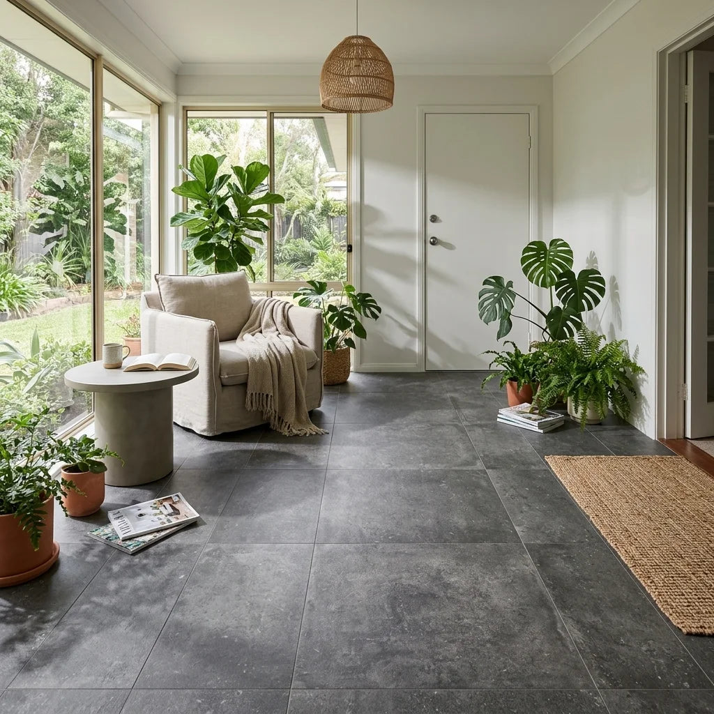 BT429-3 EARTH CHARCOAL 300X600 MATT — sunroom / garden room